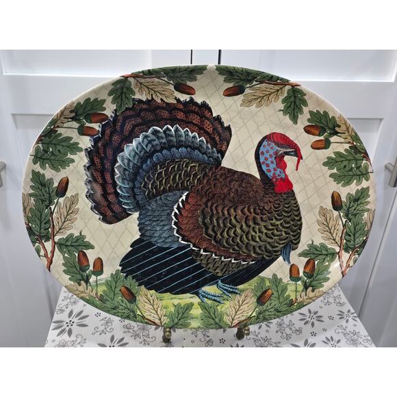 NWT John Derian 2024 Turkey Stoneware Serving Platter – Holiday Collectible - Picture 3 of 10
